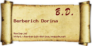 Berberich Dorina névjegykártya