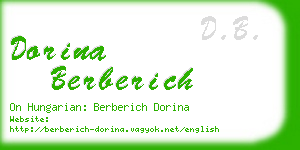 dorina berberich business card